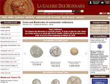 Tablet Screenshot of galerie-des-monnaies.com